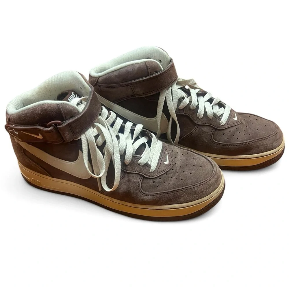 Nike AIr Force 1 Mid ‘07 QS Chocolate Brown suede men’s size 11